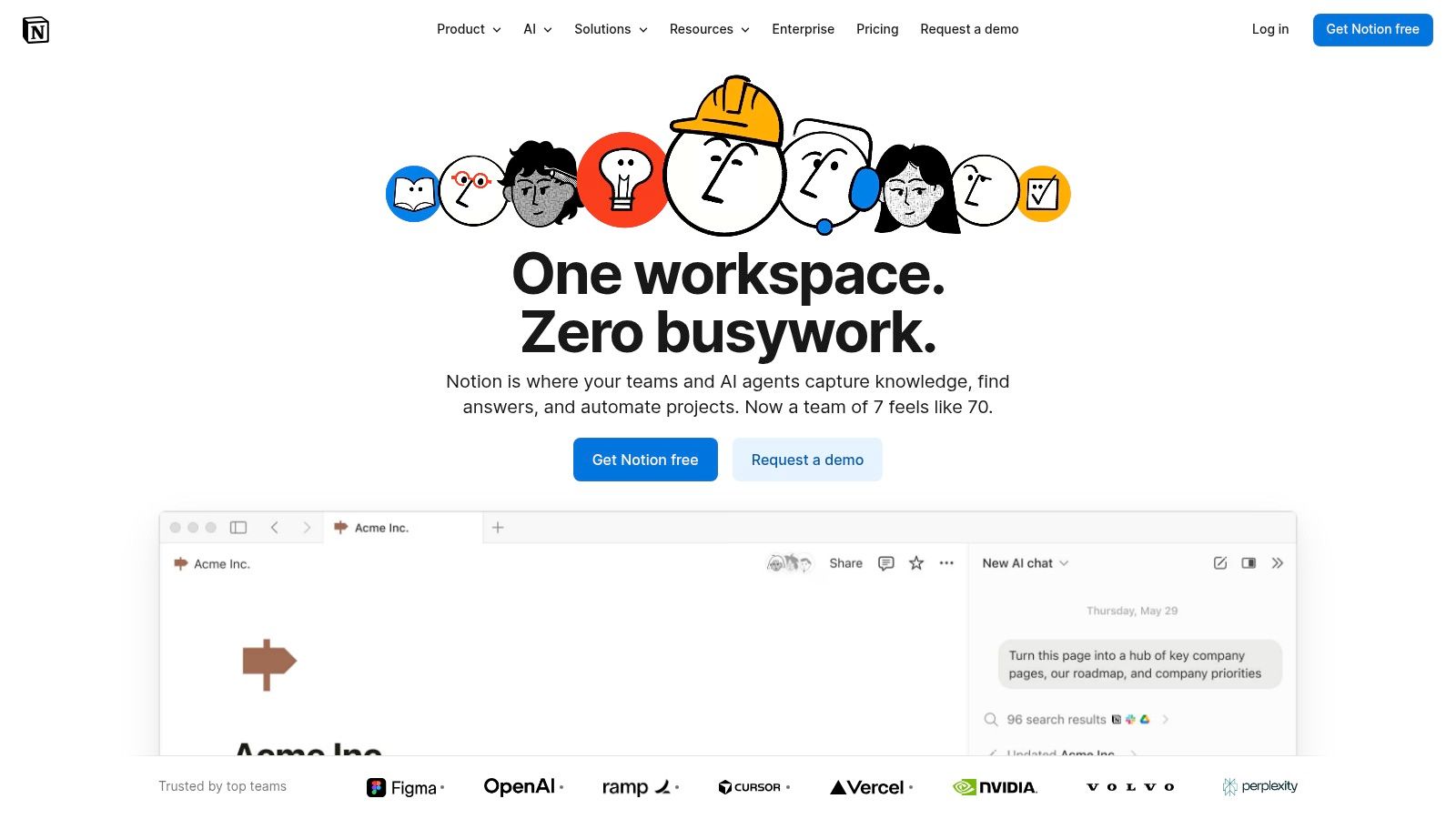 Notion workspace showing a database and kanban board