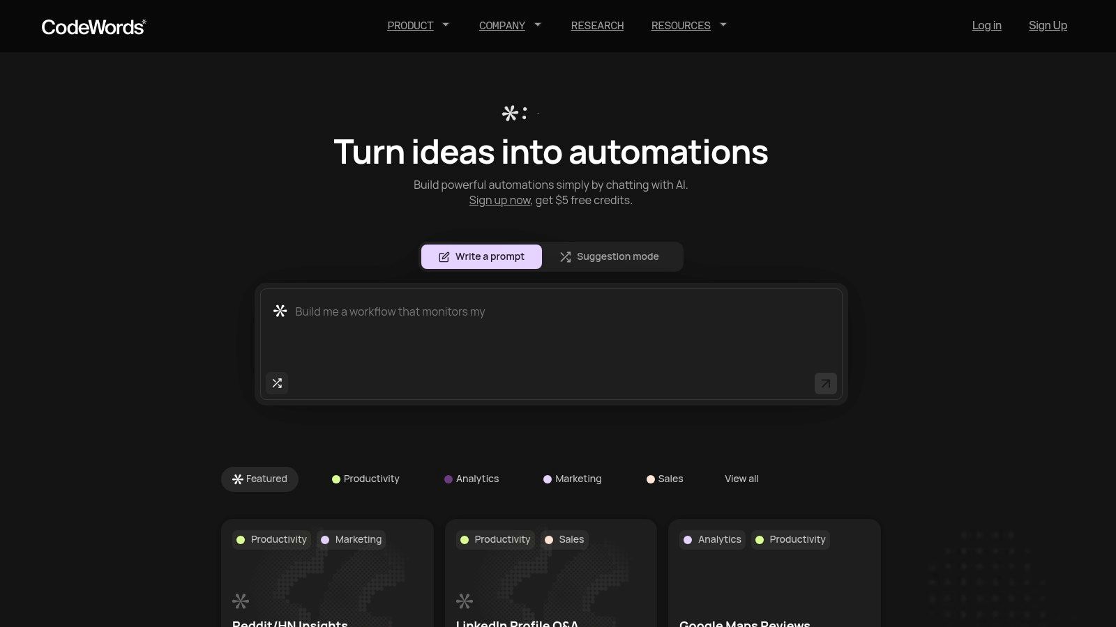 A visual representation of an AI-powered workflow automation system, illustrating how natural language prompts are transformed into automated processes.