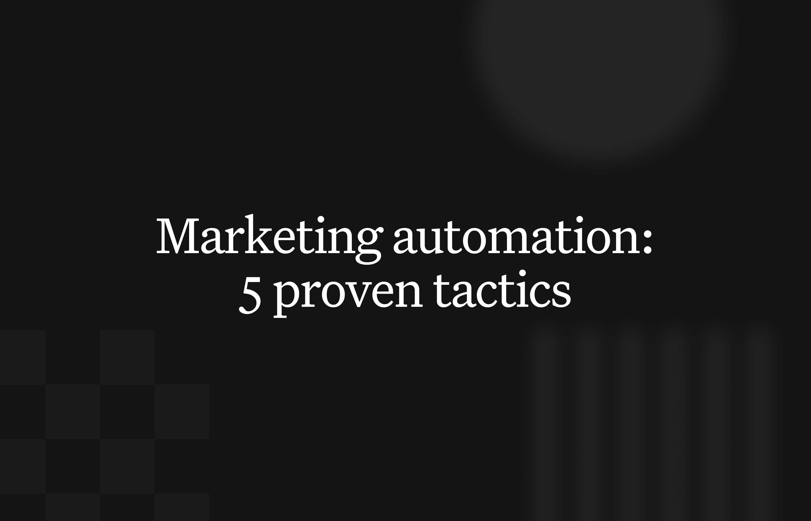 5 marketing automation workflow examples
