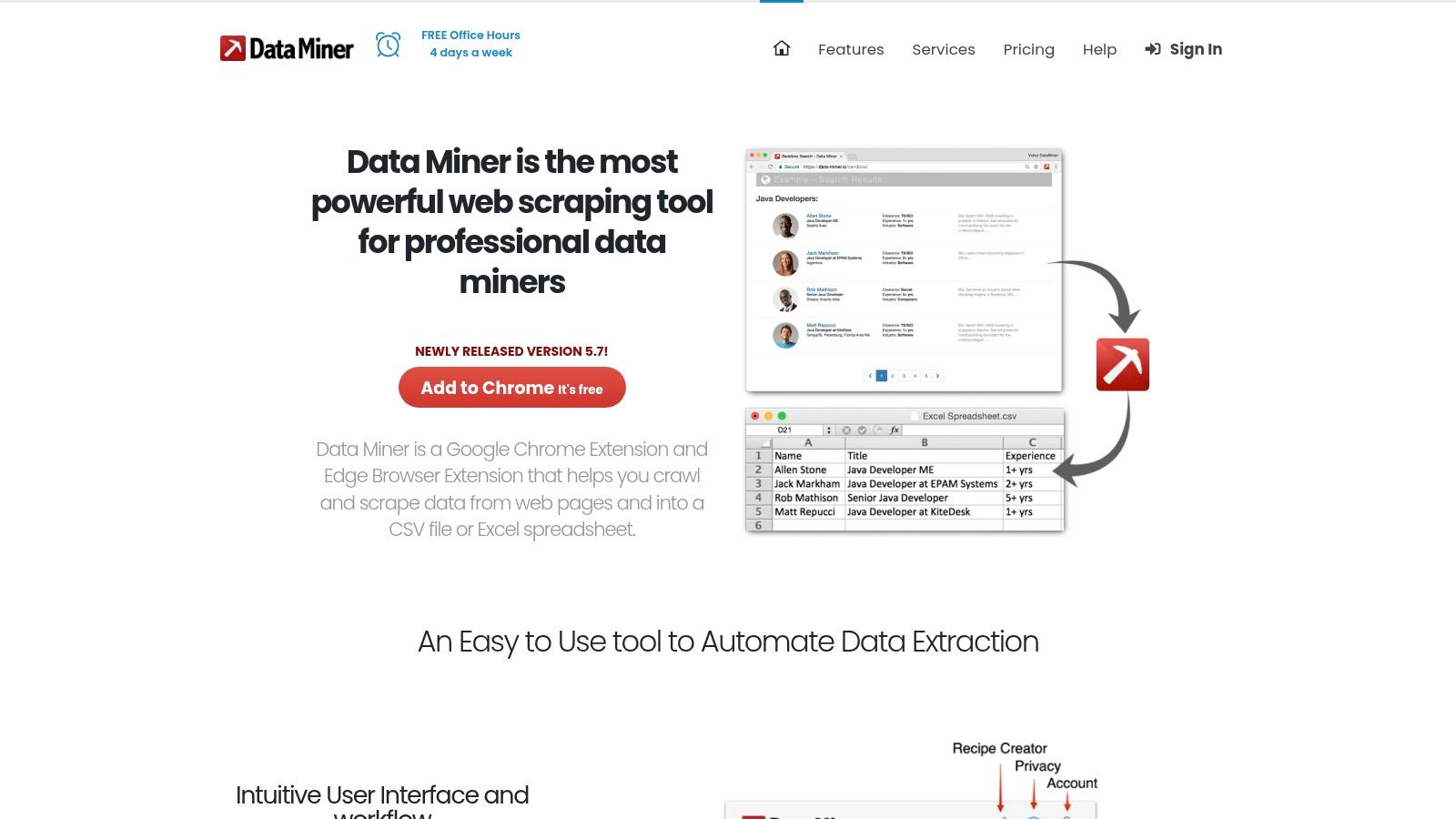 Data Miner (Chrome/Edge extension)